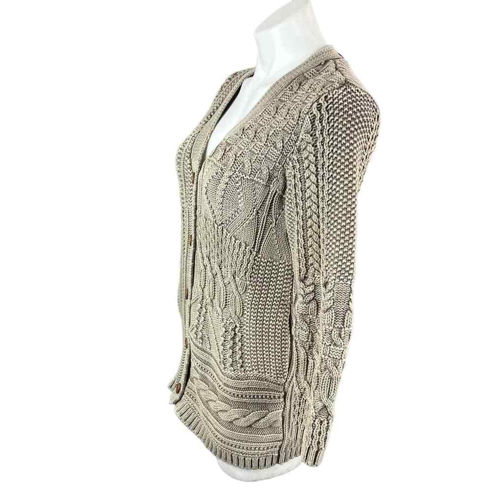 Coldwater Creek Vintage wash mixed pattern cardigan Small Petite - Picture 3 of 11